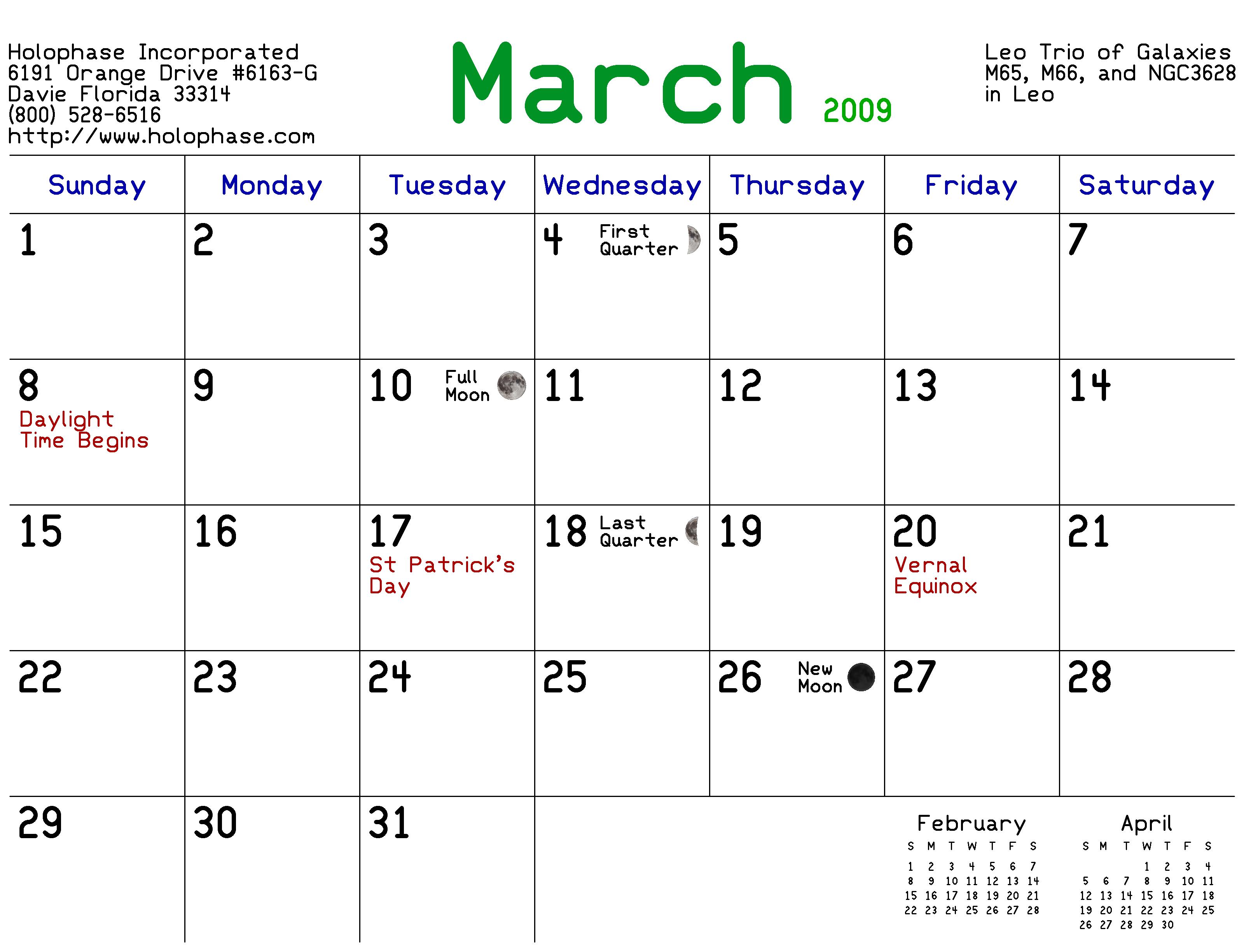 Calendar 2009